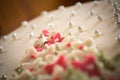 Marzipan wedding cake close up