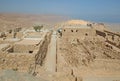 Herods Ancient Fort at Masada with the Dead Sea Judaean Desert Israel