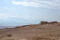 Masada - ancient fortification, desert fortress of Herod in Judean desert, view of dead sea, Israel Royalty Free Stock Photo