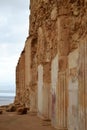 Masada - ancient fortification, desert fortress of Herod in Judean desert, view of dead sea, Israel Royalty Free Stock Photo