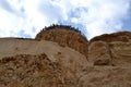 Masada - ancient fortification, desert fortress of Herod in Judean desert, view of dead sea, Israel Royalty Free Stock Photo