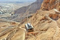 Masada cable car to the Jewish excavations and the Masada Fortress, Israel