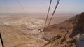 Masada cableway. Masada  is an ancient fortification in the Southern District of Israel. Royalty Free Stock Photo