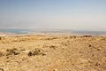 Masada fortress, ancient fortification in Israel situated on top of an isolated rock plateau Royalty Free Stock Photo