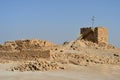 Masada fortress, ancient fortification in Israel situated on top of rock plateau Royalty Free Stock Photo