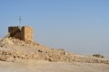 Masada fortress, ancient fortification in Israel situated on top of rock plateau Royalty Free Stock Photo