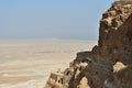 Masada fortress, ancient fortification in Israel situated on top of rock plateau Royalty Free Stock Photo