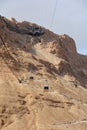 Cablecar at the ancient fortress of Masada. Royalty Free Stock Photo
