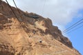 Cablecar at the ancient fortress of Masada. Royalty Free Stock Photo