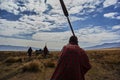 Masai guide hike in the mountains