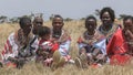 MASAI MARA, KENYA- SEPTEMBER, 26, 2016: maasai women at koiyaki guiding school graduation day in kenya