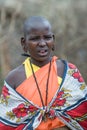 MASAI MARA, KENYA - September, 23: Young Masai woman on September, 23, 2008 in Masai Mara National Park, Kenya Royalty Free Stock Photo