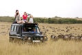 Safari jeep for Game drive at Masai Mara Royalty Free Stock Photo