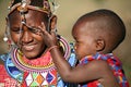 Masai Mother and Child (Kenya) Royalty Free Stock Photo