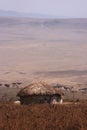 Masai village in Ngorongoro Royalty Free Stock Photo