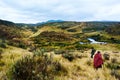 Masai walking in the Ngorongoro conservation area