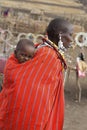 Masai Woman and Baby