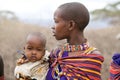 Masai woman with child