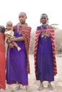 Masai women and child