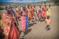 Masai women in traditional village