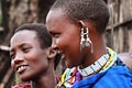 Masai women wearing their traditional accessories