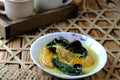 Masak lemak udang or Prawn coconut curry on white bowl