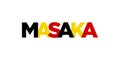 Masaka in the Uganda emblem. The design features a geometric style, vector illustration with bold typography in a modern font. The Royalty Free Stock Photo