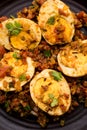 Masala Anda Fry made using chicken Egg is an Indian starter