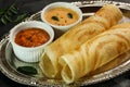 Masala Dosa with chutney, Beakfast Royalty Free Stock Photo