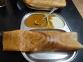 Masala dosa, a famous South Indian disc