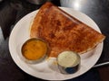 Masala pudi dosa south Indian. Indian healthy nutrition snack.