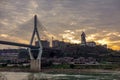 Masangxi Yangtze River Bridge at sunset in Chongqing, China