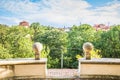 The viewpoint Masaryk view Masarykova vyhlÃÂ­dka in the area of Prague Castle in summer Royalty Free Stock Photo