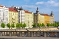 Masarykova embankment architecture, Prague, Czech Republic