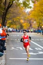 Masato Imai (Japan) runs the 2013 NYC Marathon Royalty Free Stock Photo