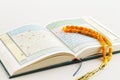 The Masbaha, also known as Tasbih with the Quran Royalty Free Stock Photo