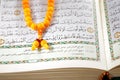 The Masbaha, also known as Tasbih with the Quran Royalty Free Stock Photo