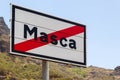 Masca village exit road sign