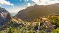 Masca village, the most famous tourist destination in Tenerife, Spain