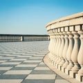 Mascagni terrace in front of the sea.