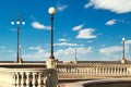 Mascagni Terrace and his street lamps. (promenade of Livorno, Tu