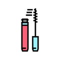 mascara cosmetic color icon vector illustration