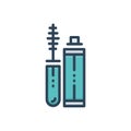 Color illustration icon for Mascara, eye makeup and beauty Royalty Free Stock Photo