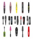 Mascara icons set, isometric style Royalty Free Stock Photo