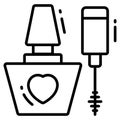 mascara line icon, sign and symbol icon Royalty Free Stock Photo