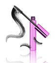 Mascara, wand applicator with black stroke and false eyelashes Royalty Free Stock Photo