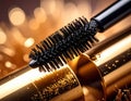 mascara wand clumped abstract texture composition closeup Royalty Free Stock Photo