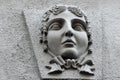 Mascaron on a facade of Kyiv Passage, Kyiv, Ukraine