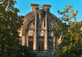 Mascaron of the House of the Weeping Widow on Liuteranska str. in Kyiv Royalty Free Stock Photo