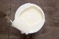Mascarpone cheese in plastic packaging Royalty Free Stock Photo